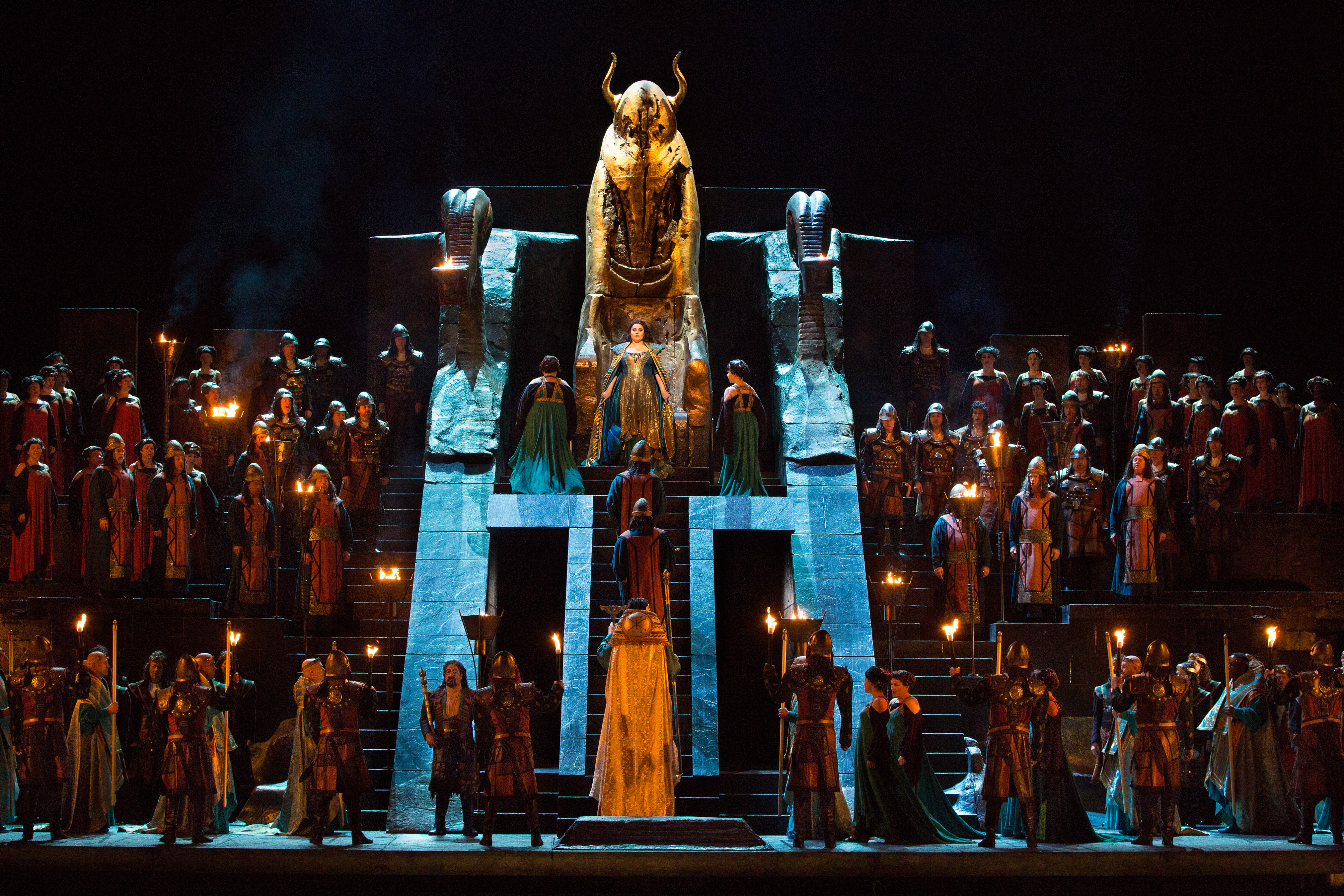 Nabucco A scene from Verdi s Nabucco Photo Marty Sohl Metropolitan Opera 2