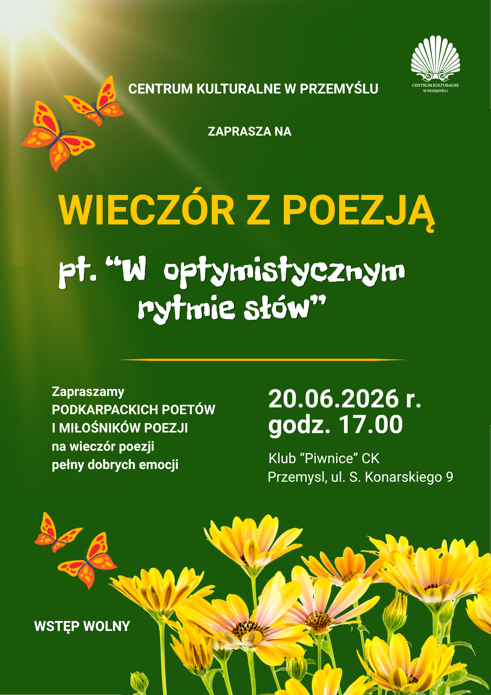 Wieczór poetycki pt. „W optymistycznym rytmie słów”