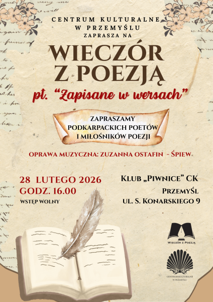 plakat Zapisane w wersach