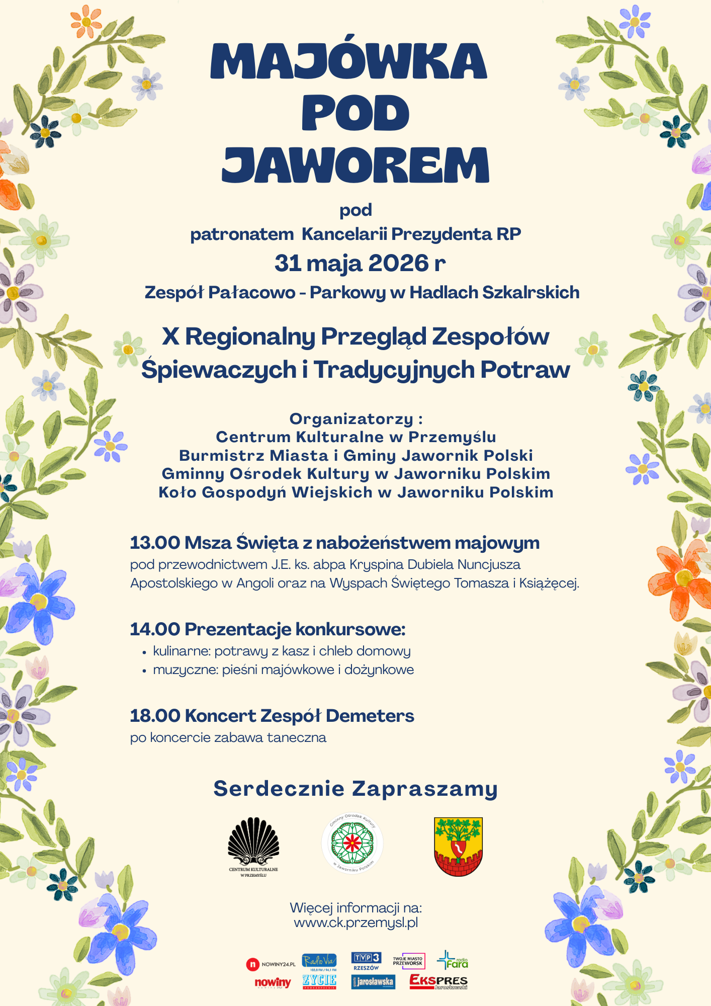 MAJÓWKA POD JAWOREM 10. Regionalny Przegląd Zespołów Śpiewaczych i Tradycyjnych Potraw