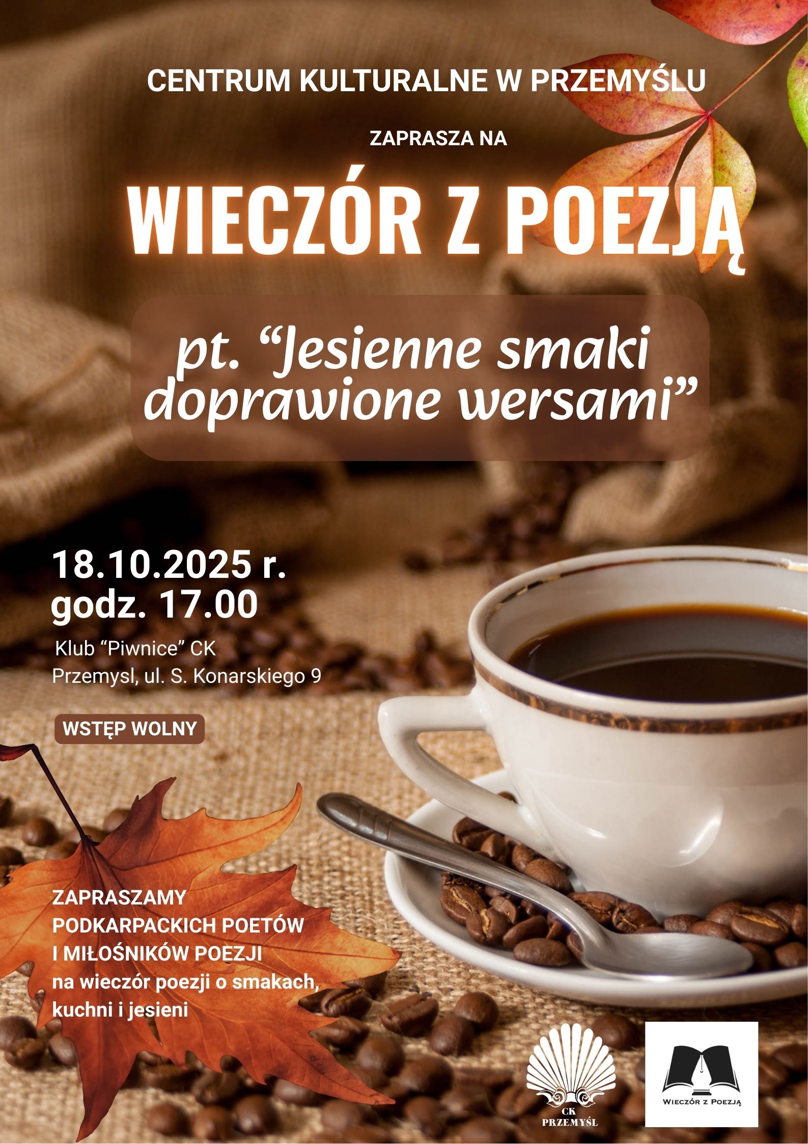 Wieczór z poezją „Jesienne smaki doprawiane wersami”.